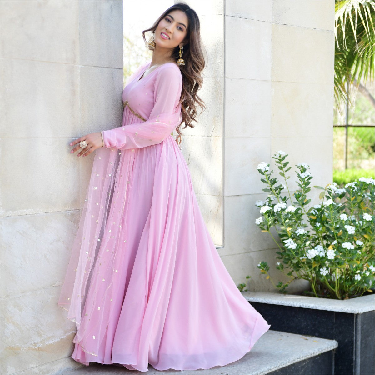 Buy Pink Colour Indo Western | Online Pink Color Indo Western Dresses |  Designer Indo Western Collections